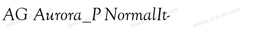 AG Aurora_P NormalIt字体转换